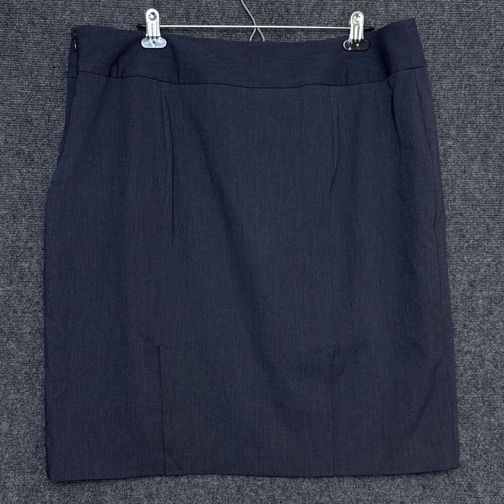 NWT Liz Claiborne Womens Pencil Skirt 16W Charcoal Gray Lined Career Office - Picture 2 of 7